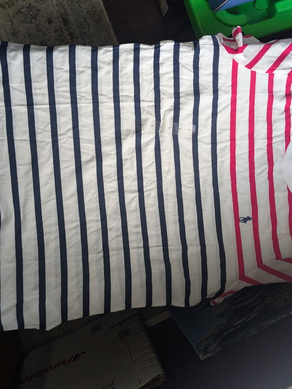 U.S. Polo Assn. Men's Short Sleeve Striped Tee - Navy, White, Pink